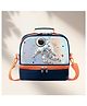 Ji and Ja Durable Double-Layer Insulated Multifunction Student Lunch Box Bag Portable Zipper Closure Cartoon Spaceman