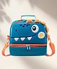 Ji and Ja® Durable Double-Layer Insulated Multifunction Student Lunch Box Bag Portable Zipper Closure Cartoon (Dinosaur)
