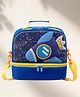 Ji and Ja Durable Double-Layer Insulated Multifunction Student Lunch Box Bag Portable Zipper Closure Cartoon (Spaceship)
