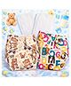 Aerex Premium Reusable Baby Cloth Diaper Printed 2 Cloth Diapers With 2 White Insert Pad Leak Proof & Washable For 0 to 3 Years | Adjustable Pocket Cloth Diaper Nappies (Multicolor)