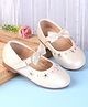 Babyoye PU Velcro Closure Ballerina With Bow Applique - Beige