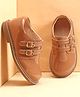 Babyoye Buckle Closure Solid Oxford Shoes - Brown