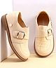 Babyoye Buckle Closure Solid Oxford Shoes - Beige