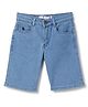 Tales & Stories Denim Woven Solid Shorts - Blue