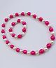 Milyra Pearls & Beads Detailed Jewellery Set - Pink