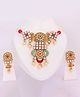 Milyra Pearl Stone & Beads Embellished Ethnic Jewellery Set - Multi Colour