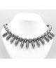 Milyra Oxodized Beads and Petals Detailed Necklace - Silver