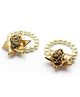 Milyra Pack of 2 Floral Detailed Pearl Bracelets - Golden