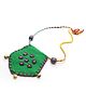 Milyra Beads & Gold Nugget Beads Necklace - Green