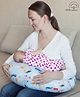 Babyhug 100% Cotton Feeding Pillow Transport Print - Blue| Fits upto waist size 36 inches| Soft Support Cushion| For Breastfeeding| Removable Washable Cover| Helps Maintain Posture