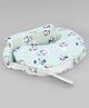 Babyhug Cotton Feeding Pillow With Belt Penguin Print - Green | Fits upto waist size 36 inches