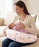 Babyhug 100% Cotton Feeding Pillow - Transport Print - Peach|Fits upto waist size 36 inches| Soft Support Cushion| For Breastfeeding|Removable Washable Cover| Full Body Support| Helps Maintain Posture