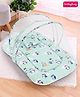 Babyhug Mosquito Mattress Set with Pillow Penguin Print  Green| Soft Cushioned Bedding | 0-12 Months| New Born Essential| Easy Zipper Closure| Foldable & Travel-Friendly