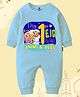 The Peppy Tend 100% Cotton Knit Eid Theme Full Sleeves My 1st Eid With Ammi & Abbu Text Printed Romper - Blue
