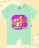 The Peppy Tend 100% Cotton Knit Eid Theme Half Sleeves My 1st Eid With Ammi & Abbu Text Printed Romper - Sea Green