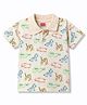 Babyhug Cotton Knit T-Shirts Half Sleeves Polo All Over Printed Multi Color 6-9 Months