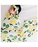 The Plush Club Lemon Angel Swaddle and Bow Set - Yellow