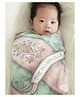 The Plush Club Owl Voyage Swaddle - Green