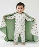 The Plush Club Owl Voyage Bamboo Cloud Blanket - Green
