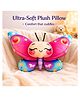 NeonateCare Neonatecare Butterfly Soft Toy Pillow | Ultra-Soft Plush Baby Pillow | Non-Toxic & Gentle for Kids - Butterfly Pillow Pink