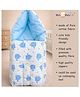 NeonateCare Baby Sleeping Cum Carrying Bag With Elephant Print - Blue & White