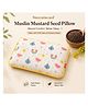NeonateCare pure muslin pillow with mustard seeds - Rainbow muslin pillow 700 gm pipin design
