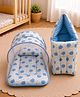 NeonateCare 2 in 1 Baby Sleeping Bag | Mosquito Net bedding set | Newborn Soft Breathable Cotton Sleeping Wrapper -Blue elephant Mosquito net and Sleeping Bag