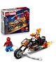 LEGO | Marvel Spider-Man vs. Ghost Rider Motorcycle - Super Hero Building Toy for Kids 72 Pieces- 76335