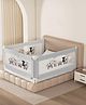 Kids Station Foldable Baby Bed Rail Guard  28-Level Adjustable Height, 6.6ft x 5.3ft x 6.6ft (200x160x200cm), 3 Sides, Made in India (Grey, Basic)