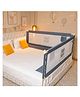Kids Station Foldable Baby Bed Rail Guard  28-Level Adjustable Height, 6.0ft x 5.3ft (180x150cm), 2 Sides, Made in India (Grey, Premium)
