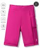 Pine Active Knit Solid Color Ultra Comfort 4 Way Stretch Aero Soft Cycling Shorts - Pink