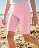 Pine Active Knit Solid Color Ultra Comfort 4 Way Stretch Aero Soft Cycling Shorts - Baby Pink