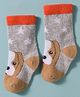 Mustang Knit Ankle Length Socks with Puppy Design - Grey