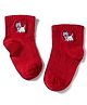 Mustang Socks With Dog Embroidery - Red