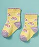 Mustang Knit Ankle Length Socks With Rainbow Design - Lavender