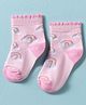 Mustang Knit Ankle Length Socks With Rainbow Design - Light Pink