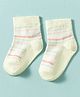 Mustang Knit Ankle Length Socks with Striped Design - Lemon