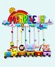 Fab Feltro Rainbow Animal Train , Personalised Felt Kids Hanging