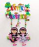 Fab Feltro Siblings on Swing  Personalised Felt Kids Hanging Premium Range - Multicolor