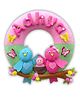 Fab Feltro Birds in Nest Parents Love Personalised Felt Kids Room Decor - Multicolor