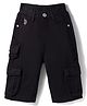 US Polo Assn 100% Cotton Woven Full Length Solid Jeans With Cargo Pockets - Black