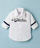 US Polo Assn Cotton Woven Full Sleeves Shirt With Brand Name Applique - White