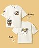 US Polo Assn Cotton Knit Half Sleeves T-Shirt with Brand Name Print - Off White