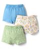 Babyhug 100% Cotton Knit Trunks with Animal & Star Print Pack of 3 - Multicolor