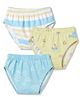 Babyhug 100% Cotton Knit Striped & Sea Life & Nautical Theme Printed Briefs Pack Of 3 - Briefs