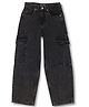 Pepe Jeans 100% Cotton Woven Full Length Jeans With Cargo Pocket - Black