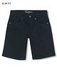 Pepe Jeans Cotton Woven Knee Length Solid Shorts - Black