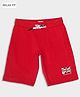 Pepe Jeans Cotton Knit Knee Length Shorts With Flag Print - Red