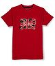 Pepe Jeans Cotton Knit Half Sleeves T-Shirt with Brand Name Print - Red