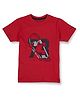 Pepe Jeans Cotton Knit Half Sleeves T-Shirt with Skate Print - Red